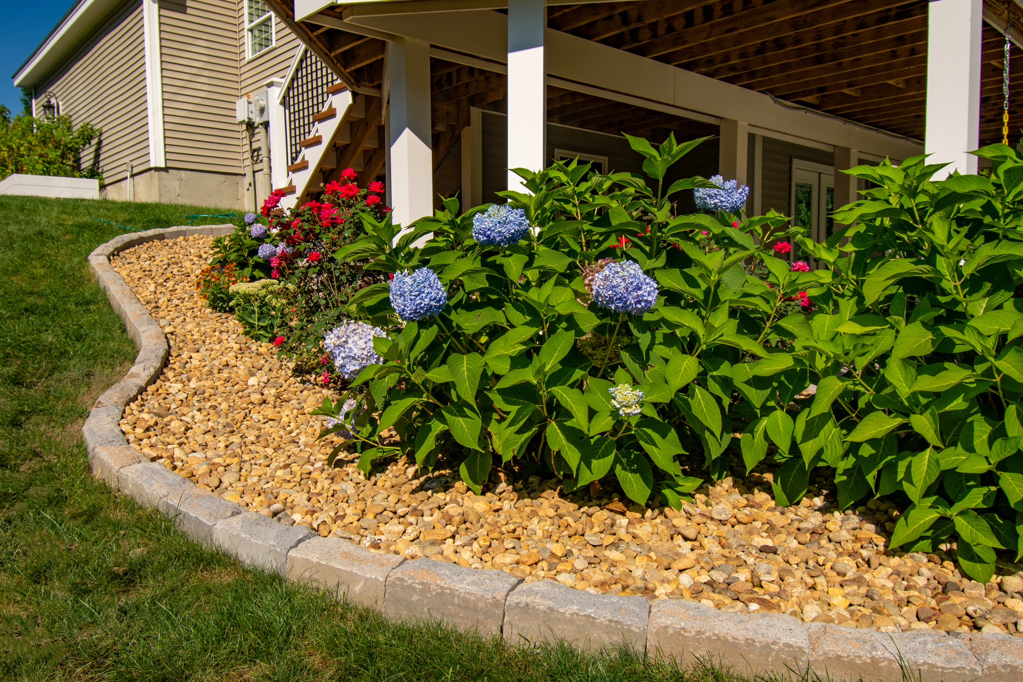 Curbing with landscaping